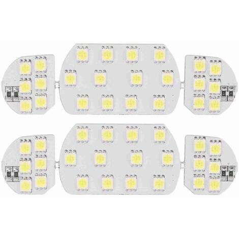6PCS Plafonnier Intérieur Voiture 48 LEDs Blanc, Éclairage de Lecture de Toit de Remplacement pour Peugeot 3008, 4008, 5008