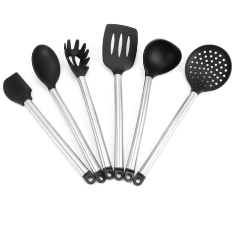 6Pcs Set Silicone Spoon Spatula Set Non Stick Baking Cooking Tools Kitchen Accessories