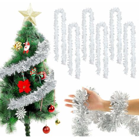 SHATCHI Metallic 24ft Red Hanging Bead Garland Christmas Tree Xmas Home  Room Decor Party Tinsel String Chain