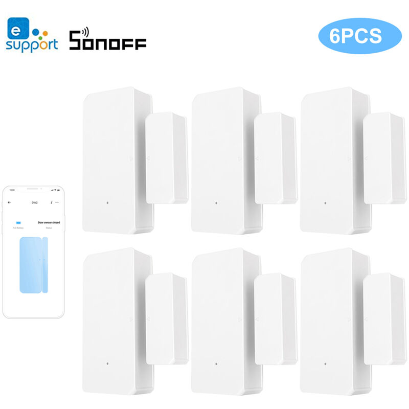 

6PCS DW2 sensor Wifi ventana de la puerta sin hilos del sensor de alarma Abrir / Detectores cerrados inalambrico de automatizacion alarma antirrobo