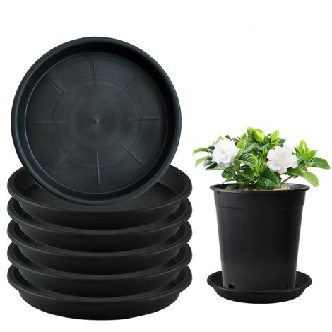 6pcs-soucoupe Pour Pot De Fleur Rond Couleur Terre Cuite 19 Cm - Dessous De Pot De Fleurs En Plastique - Sous-pot Pour Plantes - Plateau Pour Pot