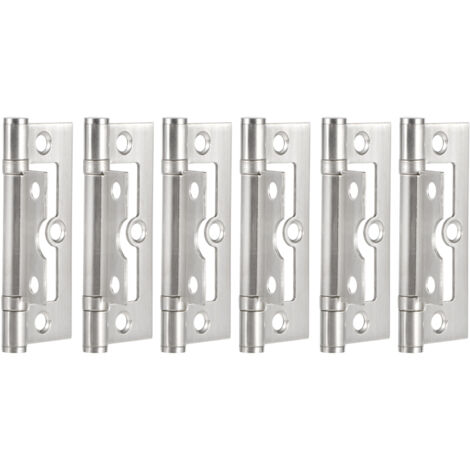 6PCS Stainless Steel Hinge Mute Door Window Flat Open Hinge Furniture Hardware Accessories