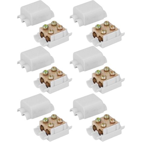 6Pcs T Typ Stecker Draht Splitter High Power 3 Weg Buchse Linie Junction Box 1000V 100A ZK-1216