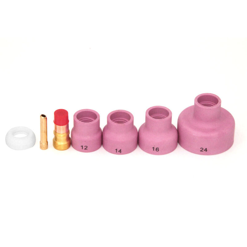 

Happyshopping - 6pcs TIG Soldaduras Antorcha Boquilla Anillos Cubierta Gases Lente Vaso de ceramica Kit de taza de soldadura para WP9 /