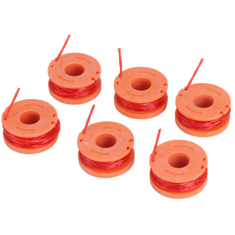 6Pcs Trimmer Lawn Mover Spool String Line Accessory Fit for Worx WA0010 Strimmer