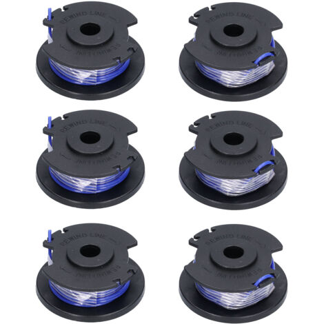 6Pcs Trimmer Spool Line Replacement for Ryobi 18V 24V 40V String Trimmers Lawn Mower