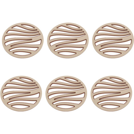 6pcs Trivet Mat Stylish Insulated Heat Resistant Silicone PP Anti Slip Anti Scald Desktop Hot Pot Pad for Home Cafe Restaurant