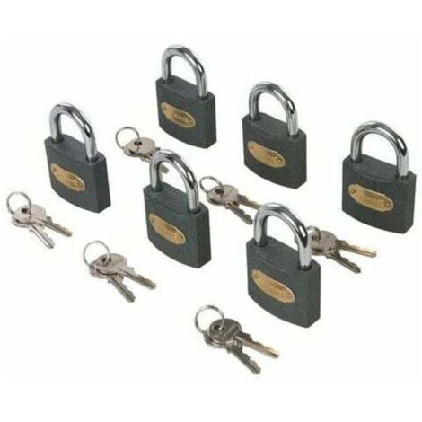 (6pcs)Lot de 6 cadenas en fer à clés identiques - 50 mm