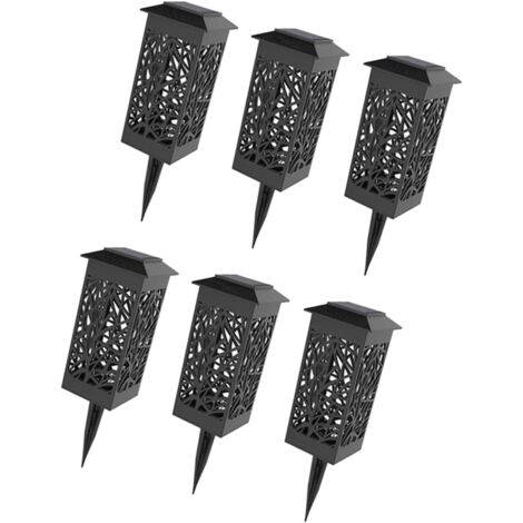 6pièces Borne Solaire Décorative Étanche Pour Jardin Lampe De Plante Led