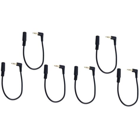 6pièces Câble Extension Audio Male Vers Femelle Lot De Connecteur Coudé