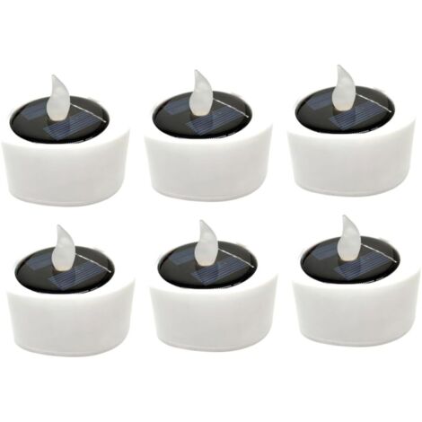 6pièces Lampe LED Solaire Flicker Bougies Électroniques Décoratives avec