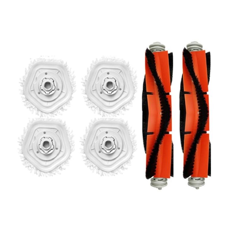 6PièCes SéRies PièCes de Rechange pour Dreame Bot W10/W10 Pro Robot Aspirateur Chiffons de Vadrouille Amovibles Vadrouille Stents