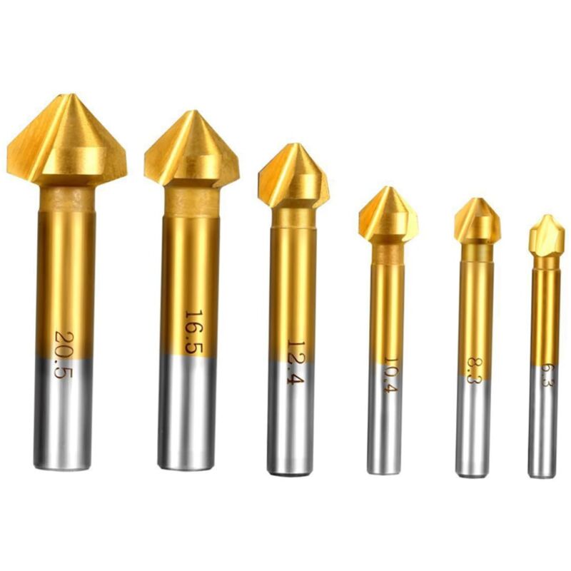 6Pièces Set De Outils Chanfreiner à Revêtu De Outils De Fraisage Et Ébavurage