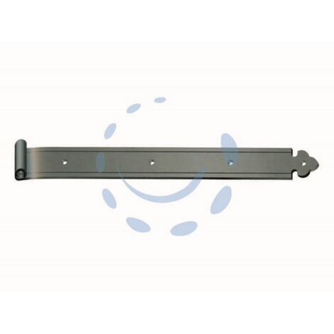 6PZ BANDELLE DRITTE CON OCCHIO DECENTRATO - MM.400X35 - IN FERRO VERNICIATO NERO