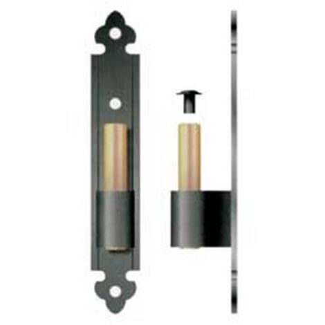 6PZ CARDINE A LEGNO PER BANDELLA SU LAMA A FILO PERNO FISSO - mm.26x160h. perno  mm.12 -ferro verniciato nero