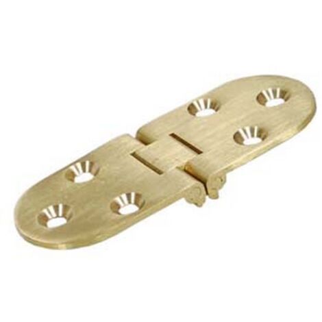 6PZ CERNIERA  OTTONE A BISCOTTO CON FERMO - mm.30x80