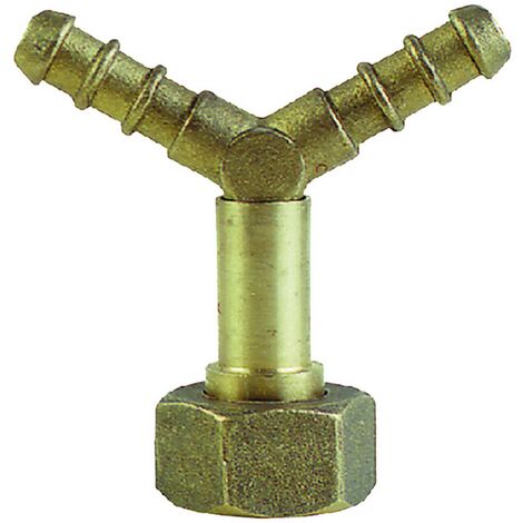 6PZ CROCERA A 3 VIE CON DADO 2 uscite Ã˜10 + dado W20x1/14 SX