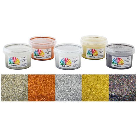 6PZ GLITTER PER DECORAZIONI ml.250 - color oro