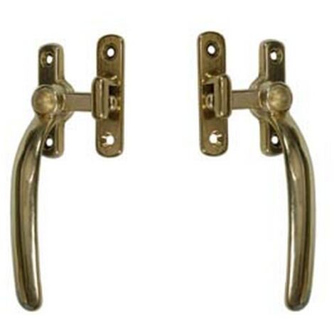 6PZ MANIGLIA A BLOCCO TONDA OTTONE LUCIDO - DX