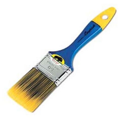 6PZ PENNELLESSA SETOLA SINTETICA "KREX" GIALLO/BLU SERIE 331 - mm.40