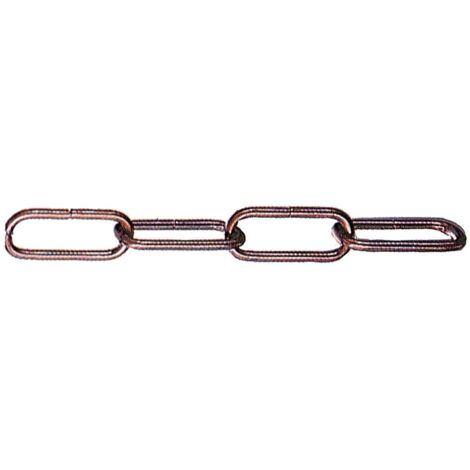 6PZ PL CATENA PER LAMPADARI FILO TONDO 3,8 MM OTTONATO 500 MM