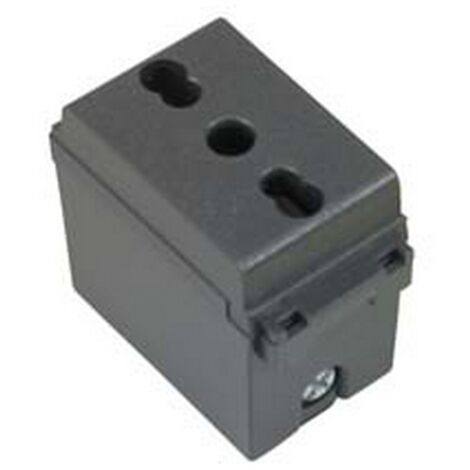 6PZ PRESA SICUREZZA BIVALENTE "ARC"  - 2 poli+terra 10/16A alveoli ø mm.4/5 (78