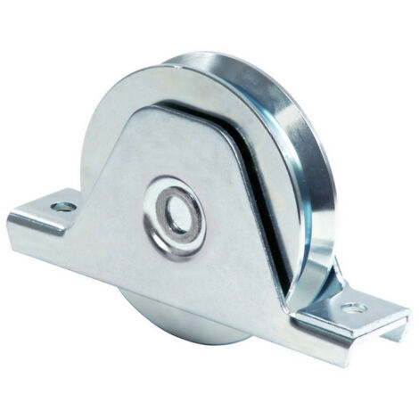 6PZ RUOTA PER CANCELLI CON SUPPORTO GOLA Y 1 cuscinetto art. 335Y mm.100x20