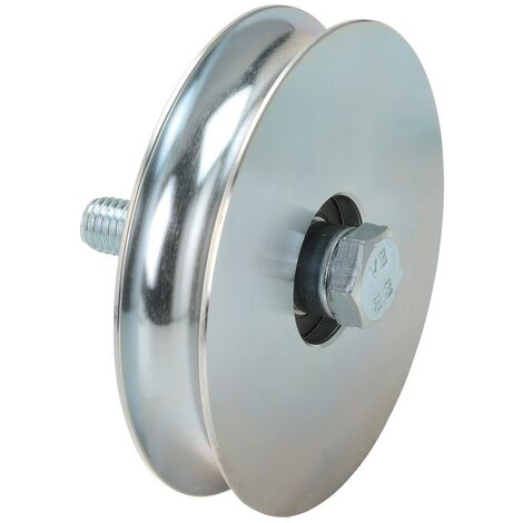 6PZ RUOTE X CANCELLO GOLA TONDA C/BULLONE 1 CUSCINETTO MM. 80