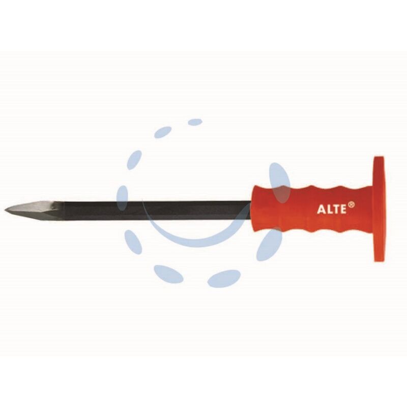 Image of Alte - 6PZ scalpello da muratore a punta con paramano - MM.16X350