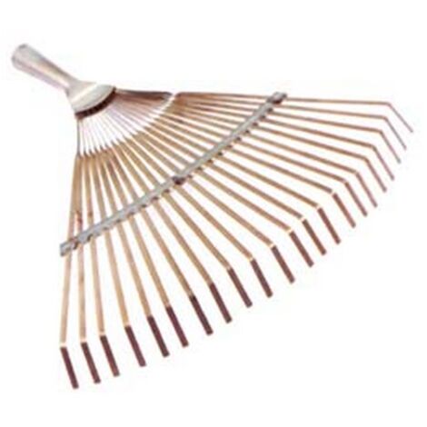 6PZ SCOPA PER FOGLIE IN METALLO FISSA - 22 denti