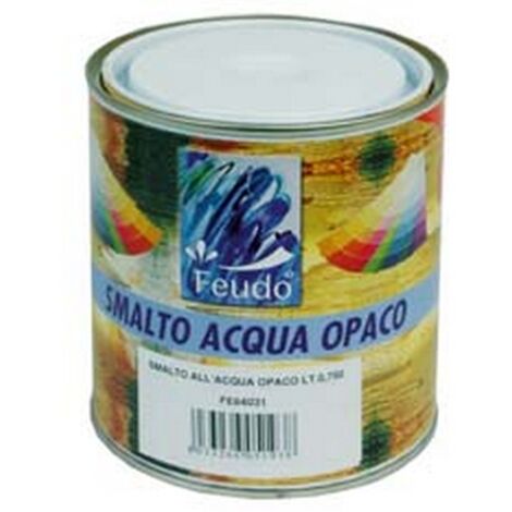 6PZ SMALTO ALL'ACQUA OPACO IN BARATTOLO (WASSER LACK LUX) - ml.750 bianco opaco