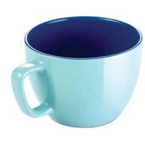 6PZ TAZZA JUMBO "CREMA SHINE" AZZURRA ML.600 - ø cm.11x8,5h.