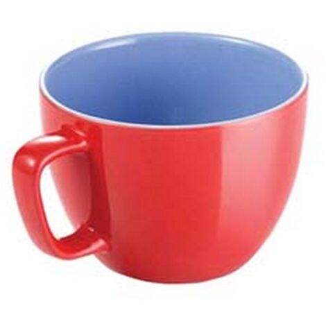 6PZ TAZZA JUMBO "CREMA SHINE" ROSSA ML.600 - ø cm.11x8,5h.