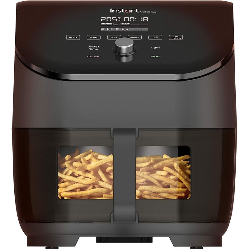 Instant Pot - Friggitrice ad aria multiuso Instant Vortex Plus ClearCook 5,7 litri nera