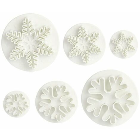 6tlg emporte-pièce Set Emporte-pièces Flocons de neige Fondant Moule à cake pour la Cuisson