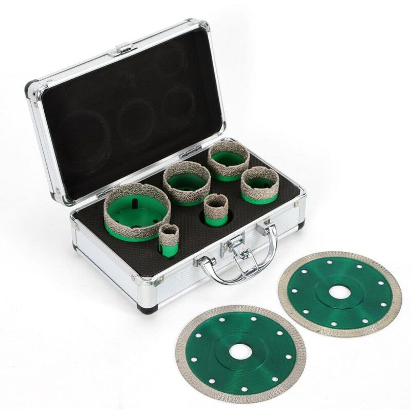 Image of Gojoy - 6tlg M14 Diamant Fliesenbohrer Set Bohrkronen Diascheibe Winkelschleifer 20-68mm
