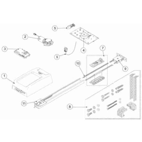 6TOPPC Stromkabel 5m für Top 603h-903h Ditec 6toppc Entrematic Ersatzteil