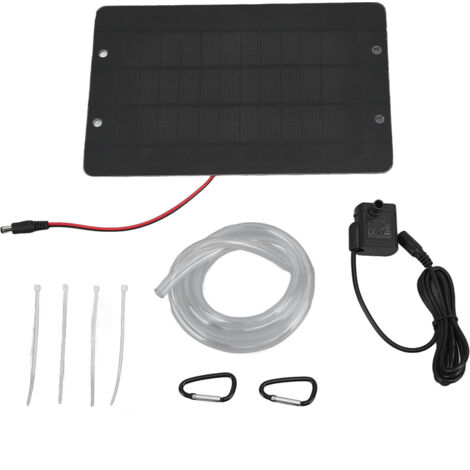6V 10W Solarbrunnen-Set mit monokristallinem Panel für Teich, Garten, Vogeltränke oder Aquarium