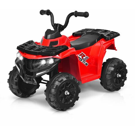 6V Electric Ride on Car Battery Powered Quad Bike ATV Vehicle Toy W/ Headlight
