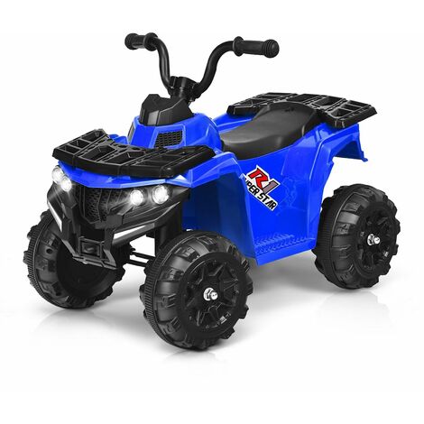 6V Electric Ride on Car Battery Powered Quad Bike ATV Vehicle Toy W/ Headlight