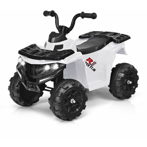6V Electric Ride on Car Battery Powered Quad Bike ATV Vehicle Toy W/ Headlight