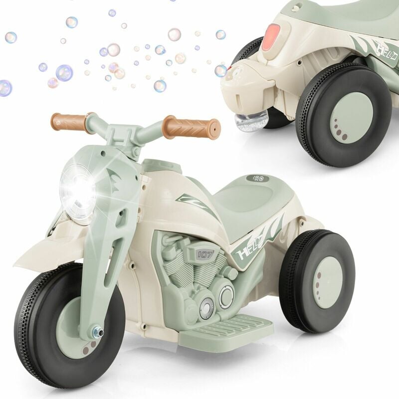 6V Kids Bubble Car Electric Motor Kids Ride on Motorcycle with Bubble Maker