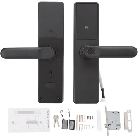 6V Smart Door Lock WIFI Zinc Alloy Black for Tuya APP Password Fingerprint Combination Lock for Home