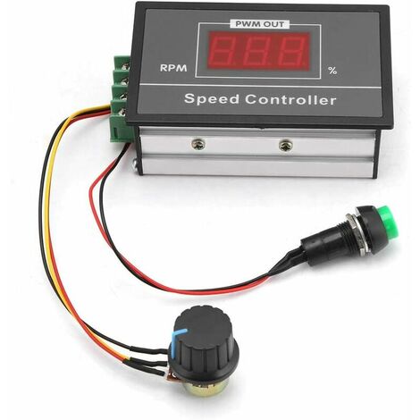 6V12V24V48V Digital Display PWM DC Motor Speed Controller Stepless Speed Control Switch Controller Display Shell Inverter for Spindle Motor Speed