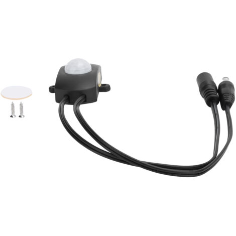 6V–24V LED-Infrarot-Bewegungsmelder, LED-Streifen mit Präsenzsensor, Schwarz