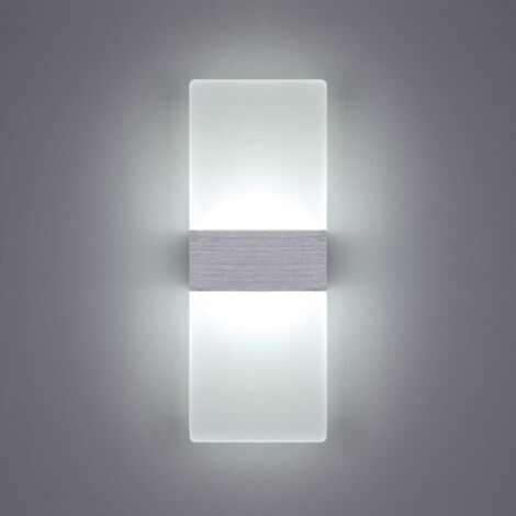 6W Applique Murale Intérieure LED 6000K Blanc Froid Acrylique Applique Murale Design Moderne Taille: 29x11CM Utilisé pour décorer le salon chambre couloir escalier étude etc. - RW