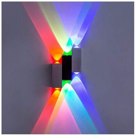 6W Applique murale  Luminaire Up Down Décoratif d'intérieur pour Chambre Escalier Sallon Bureau - Multi Couleur