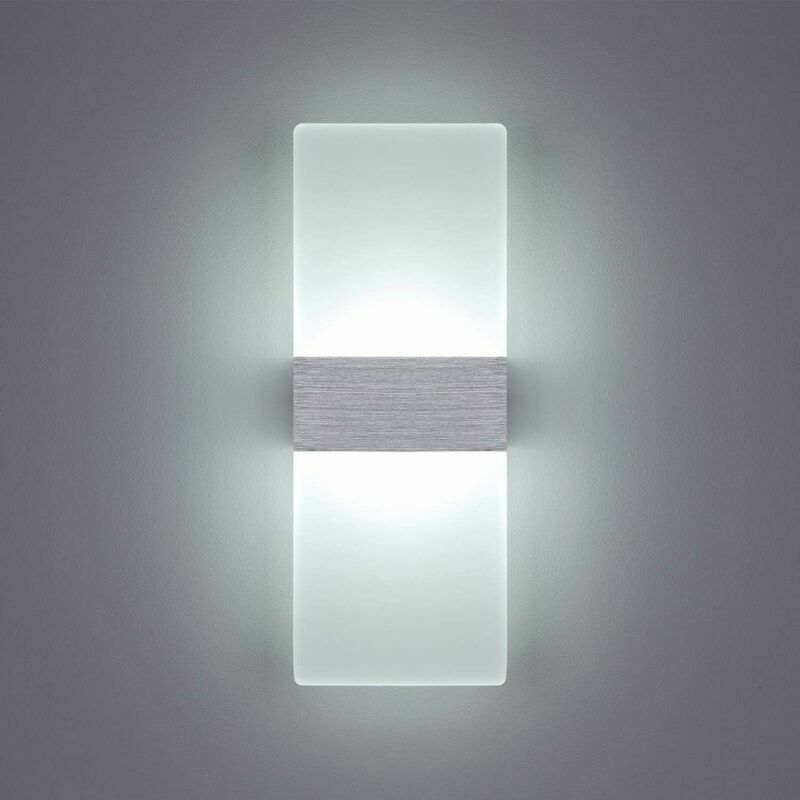 6W Indoor led Wall Light 6000K Cool White Acrylic Wall Lamp Modern Design Size: 29x11CM Used to decorate living room bedroom hallway staircase study