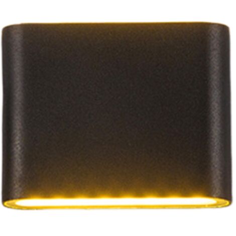 6W Lampe frontale miroir de salle de bain, lampe murale miroir LED, noir, lumière blanche chaude