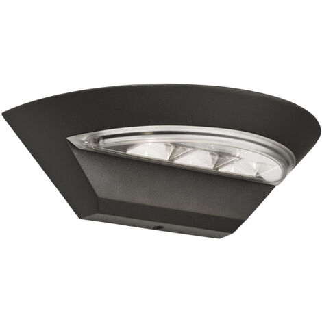 6W Led da esterno a parete a semicerchio, grigio scuro 4000K 450 lumen GRIGIO SCURO chiaro